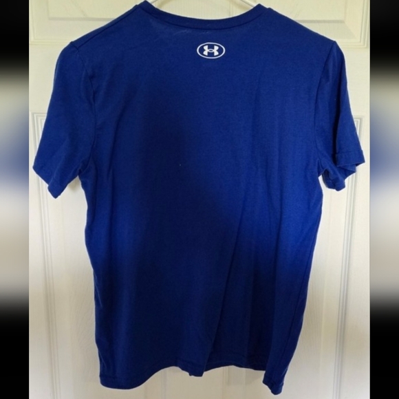 Under Armour Youth Large Blue T-Shirt 100% Chance of Victory Baseball Graphic - Picture 3 of 4